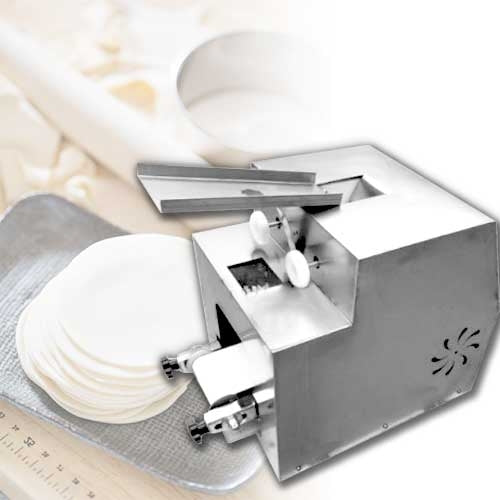 เครื่องทำแผ่นเกี๊ยว รุ่น 1810 Automatic Dumpling Wrappers Machine กำลังไฟ 250W 220V น้ำหนักเครื่อง 65 กิโลกรัม