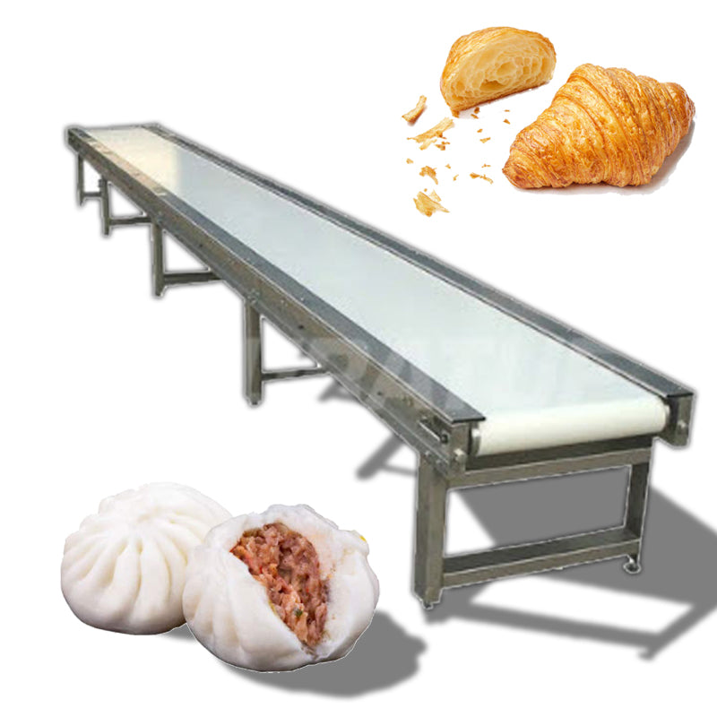 สายพานลำเลียงอาหาร Pu Food Grade Belt Conveyor with stainless 304 and 201 กว้าง 200/300/400/500/600 มม.