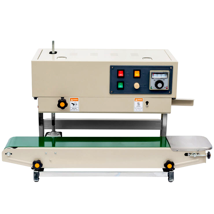 เครื่องซีล ต่อเนื่อง FR900 สายพาน ปรับเป็นแนวตั้งได้ มอเตอร์ 650W แถบซีล 12 มม.