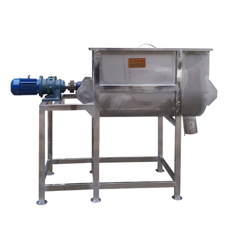 เครื่องผสมอาหารสแตนเลสแนวนอน แบบเปียกและแห้ง สำหรับน้ำตาล แป้งผง รุ่นใหม่ 1000W