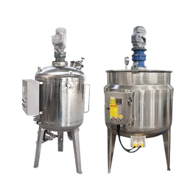 ถังผสมสแตนเลส 304 เกรดอาหาร เครื่องปฏิกรณ์ความร้อนไฟฟ้า สำหรับอุตสาหกรรมโรงโม่แป้ง