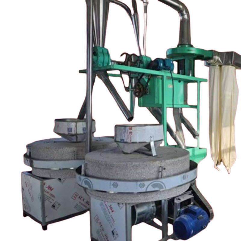 โรงโม่แป้งหินไฟฟ้าเชิงพาณิชย์ อุปกรณ์แปรรูปแป้งอัตโนมัติ ขนาดใหญ่ สำหรับแป้งสาลี