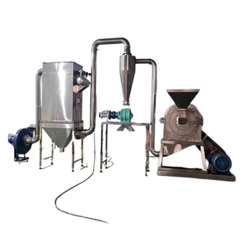 เครื่องบดสแตนเลสเชิงพาณิชย์ขนาดใหญ่สำหรับน้ำตาล เกลือ และผงข้าวบาร์เลย์ เครื่องปรุงรส ยูเรีย และการกำจัดฝุ่นผง เครื่องบดอ้อยสำหรับโรงงานน้ำตาล