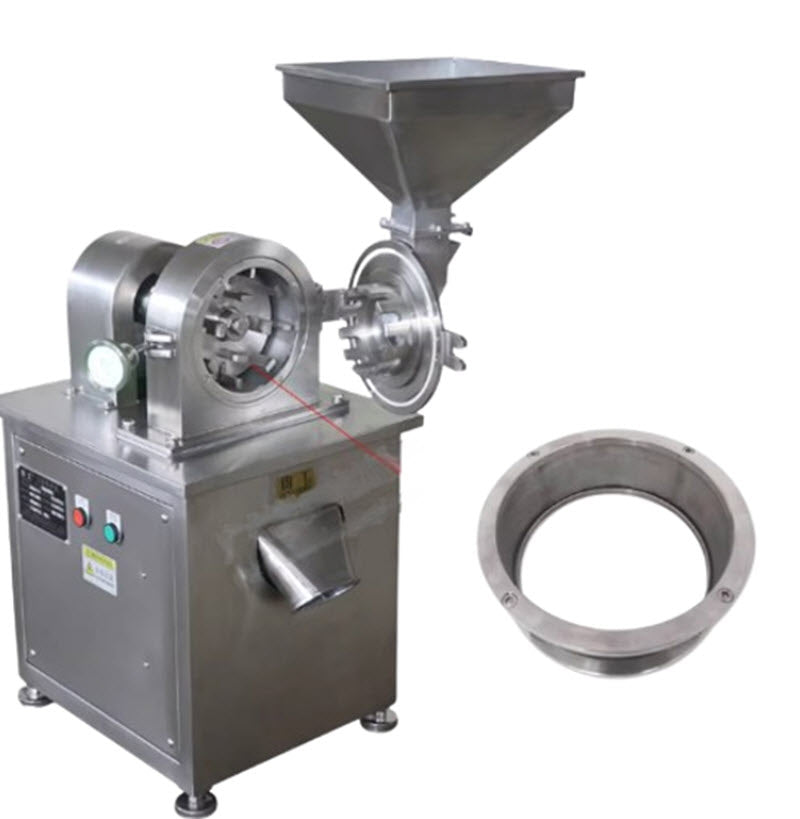 เครื่องบดน้ำตาลสแตนเลส Jungong 304 เครื่องบดผงเครื่องเทศเชิงพาณิชย์ เครื่องบดอุตสาหกรรมเคมี เครื่องบดอ้อยขนาดใหญ่ โรงงานน้ำตาล