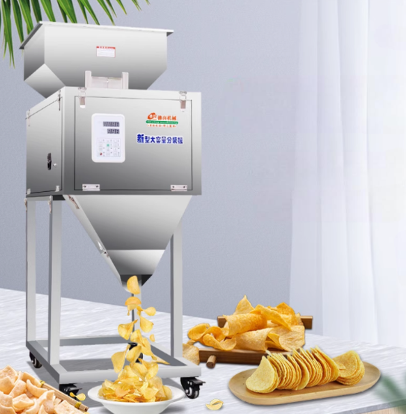 เครื่องบรรจุความจุขนาดใหญ่รุ่นใหม่ เครื่องบรรจุพิเศษสำหรับป๊อปคอร์น มันฝรั่งทอด ลูกอม และอาหารพอง รันเวย์ขนาดใหญ่พิเศษ เครื่องบรรจุน้ำตาลสำหรับโรงงานน้ำตาล