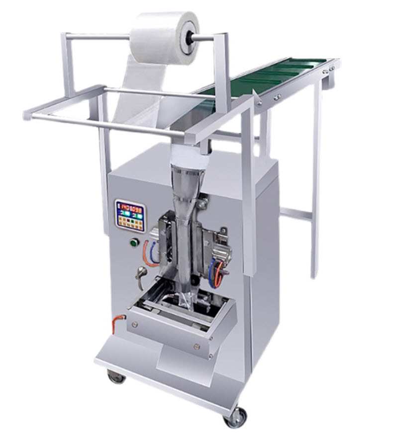 เครื่องบรรจุแบบสายพานลำเลียงอัตโนมัติสำหรับอุปกรณ์เสริมฮาร์ดแวร์ สกรู อาหาร เส้นก๋วยเตี๋ยว ธัญพืช สินค้าแห้ง และสมุนไพร เครื่องบรรจุโรงงานมันสำปะหลัง