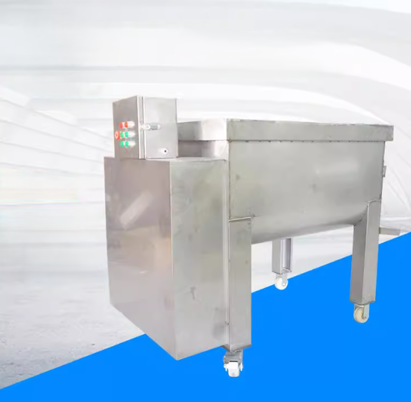 เครื่องผสมอาหารขนาดใหญ่ รุ่นผสมเนื้อ สเตนเลส 100 ลิตร สำหรับทำไส้กรอกและอาหารสัตว์