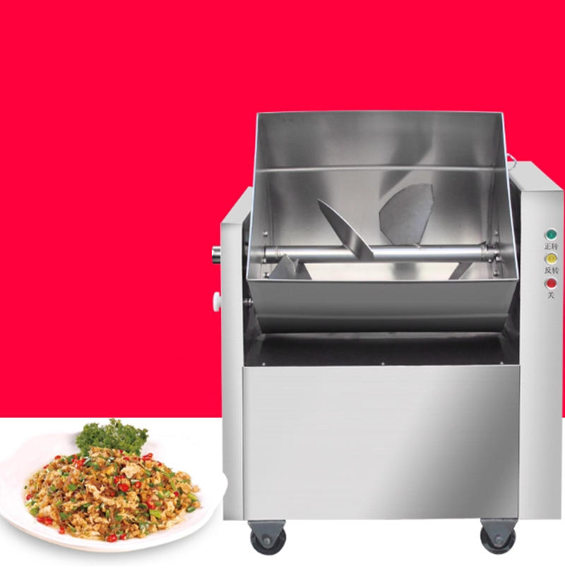 เครื่องผสมไส้เนื้อสเตนเลส รุ่นอัตโนมัติ สำหรับทำไส้กรอก ขนาดใหญ่ เหมาะสำหรับใช้เชิงพาณิชย์