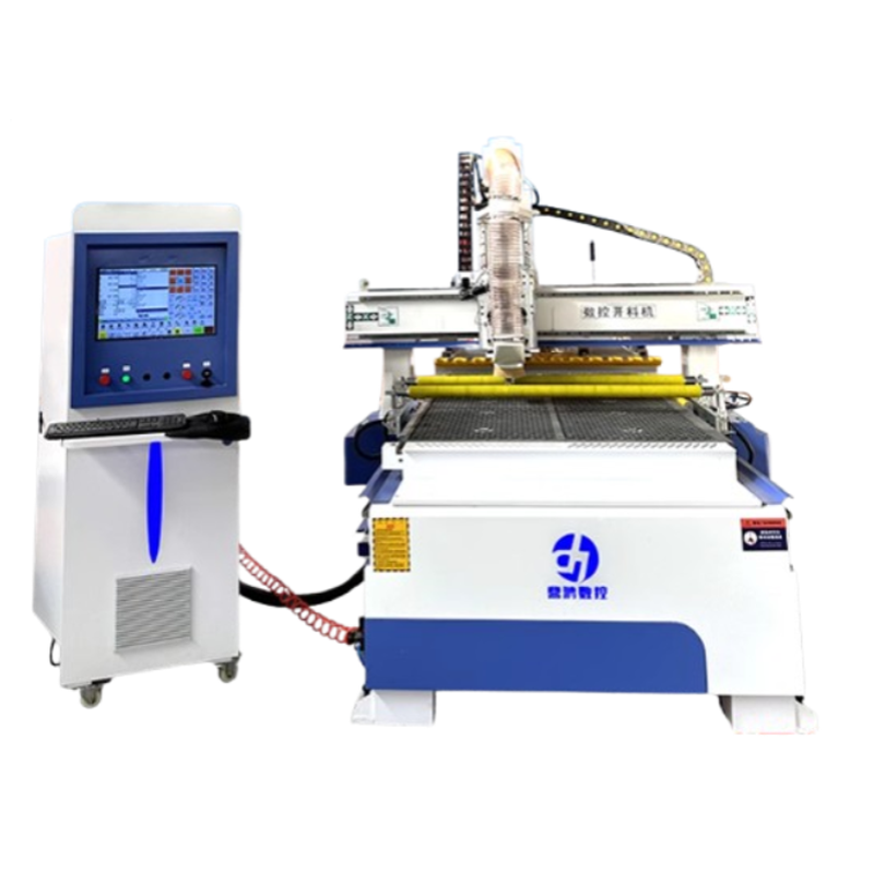 เครื่องตัดไม้ CNC 4 ฟังก์ชันอัตโนมัติ สำหรับตกแต่งบ้านไม้ MDF