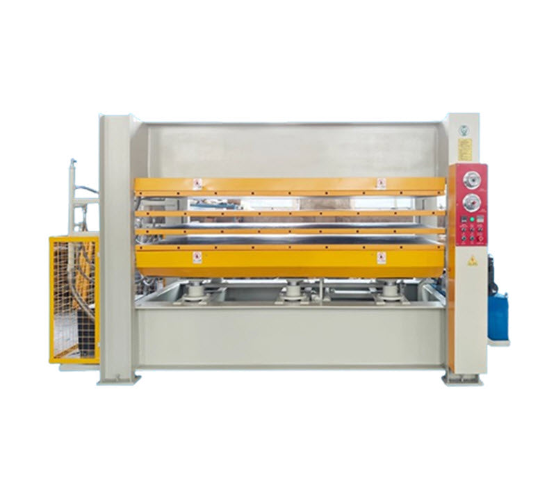 เครื่องกดร้อนอัตโนมัติหลายชั้น สำหรับงานไม้ ขนาดใหญ่ รุ่นอีโค่ เหมาะสำหรับประตูไม้และแผ่นไม้