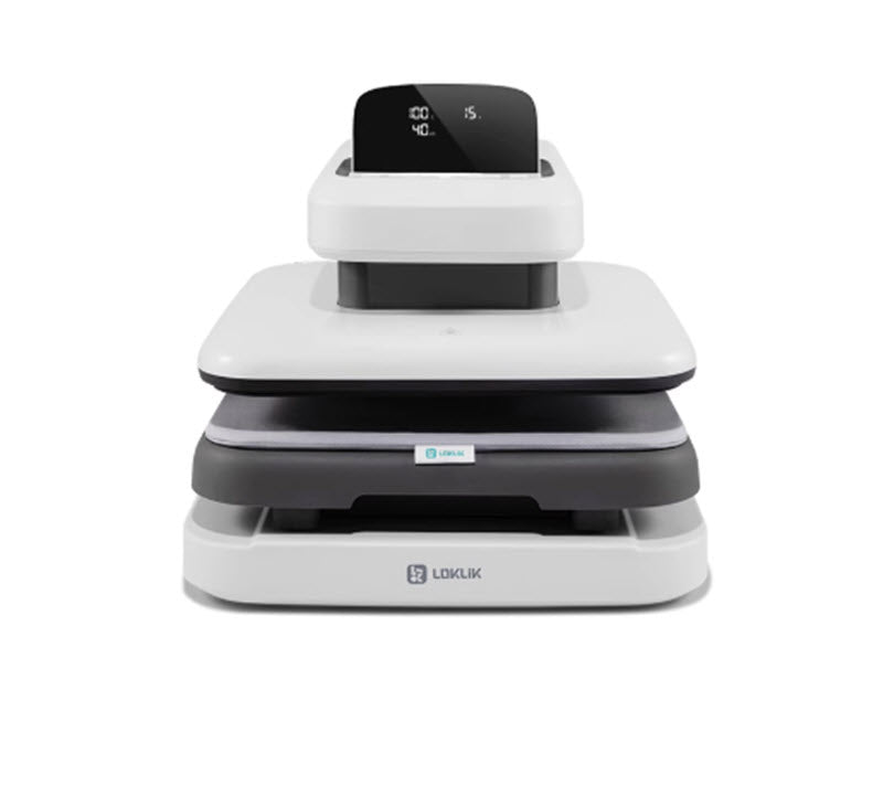 เครื่องพิมพ์อัตโนมัติ LOKLiK ขนาดเล็ก สำหรับแปรงร้อน T-shirt กำลังไฟ 600W ควบคุมดิจิตอล DIY เสื้อผ้า