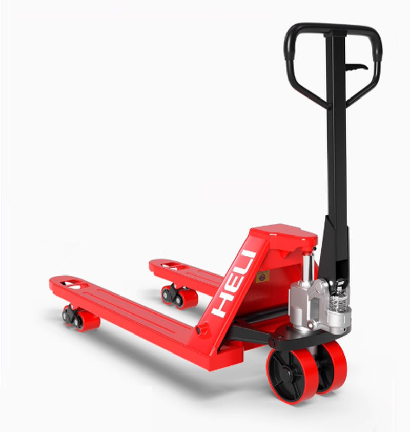 รถยกมือดันน้ำมัน 2/3/5 ตัน ขนาดยาว เหมาะสำหรับใช้ในโกดัง