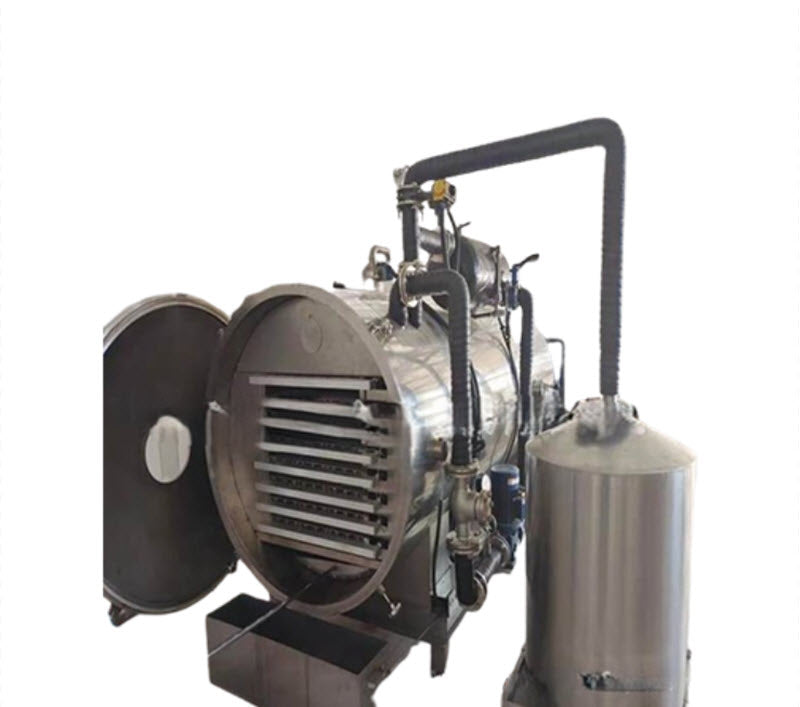 เครื่องทำแห้งแช่แข็งแบบสูญญากาศ 50 ตร.ม. สำหรับปลาเทราต์ เนื้อวัว และเห็ดหัวไชเท้า