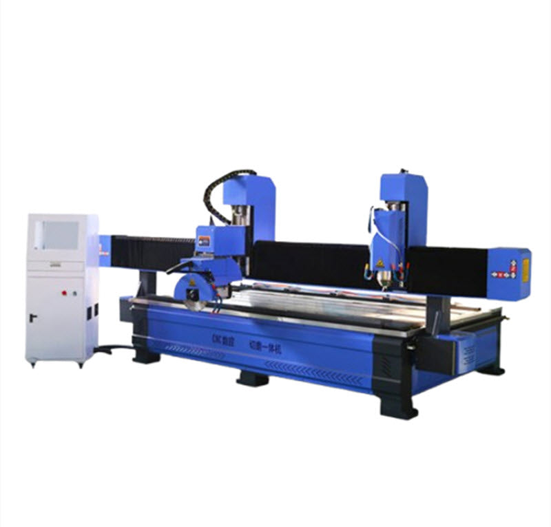 เครื่องตัดและขัดหินอัตโนมัติ ขนาดใหญ่ CNC สำหรับหินควอทซ์ ตัด เจียร ขอบและมุม