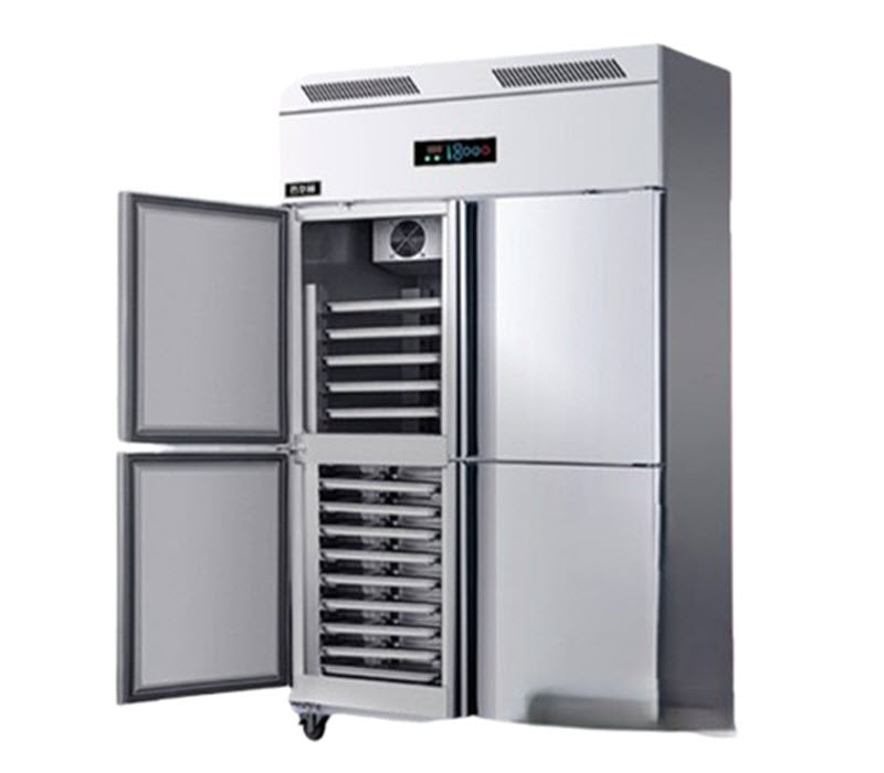 ตู้แช่แข็งสี่ประตู ขนาดใหญ่ ระบบลมเย็น ไม่เป็นน้ำแข็ง เหมาะสำหรับเบเกอรี่และแช่อาหาร