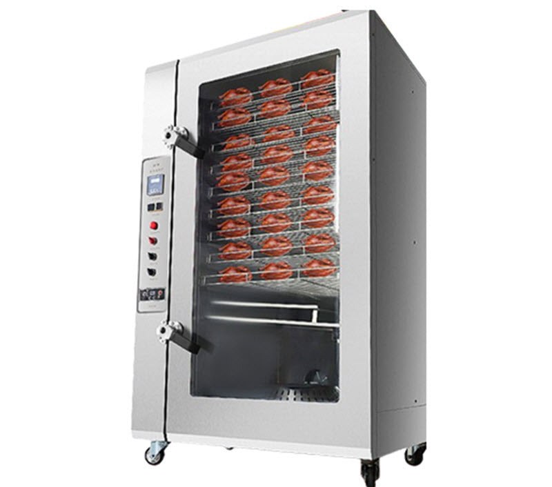 เตาอบรมควันอัตโนมัติ ขนาดใหญ่ สำหรับทำไส้กรอก หมูรมควัน ไก่รมควัน รุ่นเชิงพาณิชย์