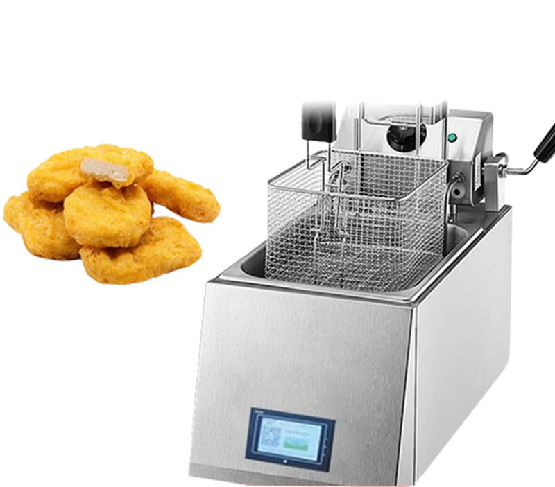 เตาทอดไฟฟ้าอัตโนมัติ ขนาดใหญ่ 1 กระบอก สำหรับธุรกิจ ใช้งานง่าย วัสดุแข็งแรง