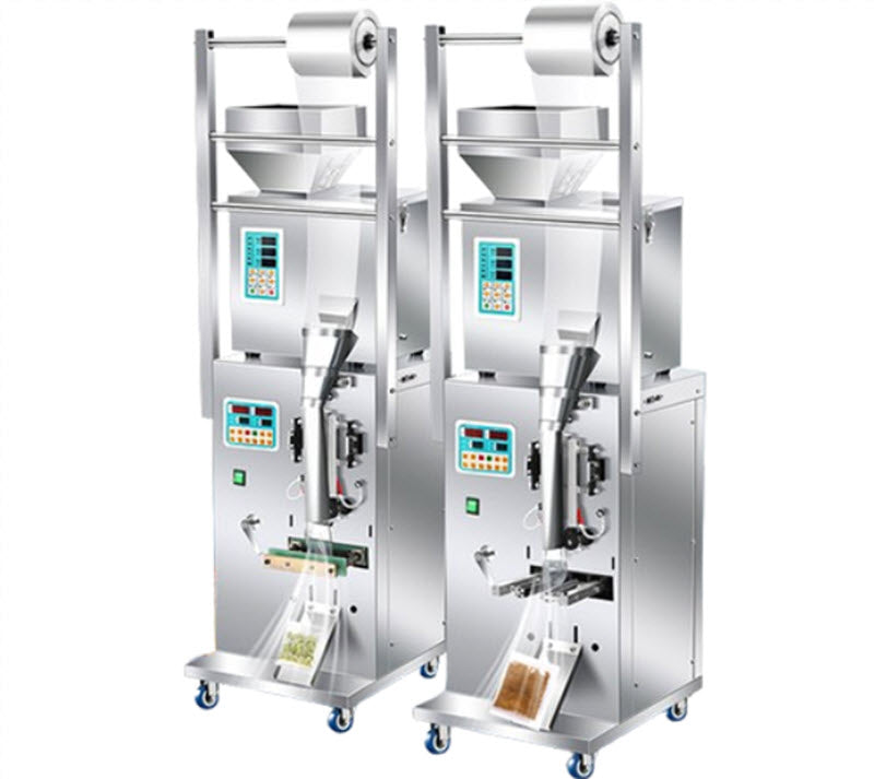 เครื่องบรรจุอัตโนมัติสำหรับผงและเมล็ด ขนาดกระทัดรัด ใช้งานง่าย เหมาะสำหรับชา เครื่องเทศ อาหารสัตว์ และฮาร์ดแวร์