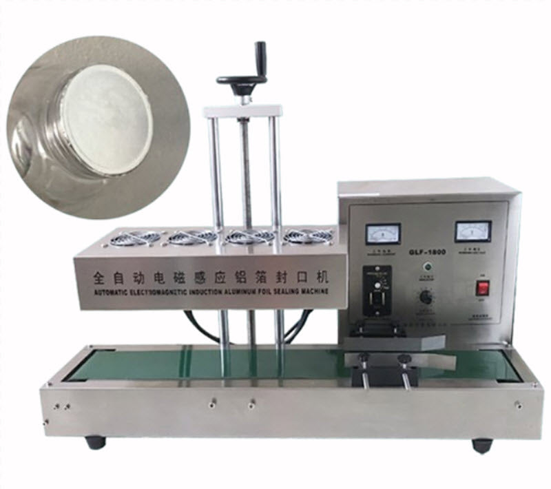 เครื่องปิดฝาอัตโนมัติสำหรับขวดพลาสติก ขนาดเล็ก รุ่นต่อเนื่อง ระบบแม่เหล็กไฟฟ้า สำหรับขวดน้ำผึ้ง