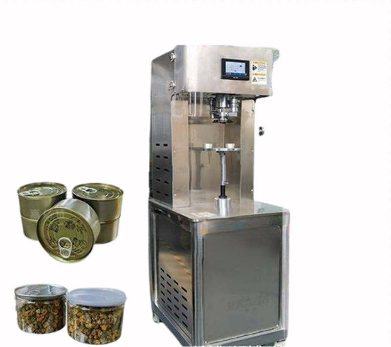 เครื่องปิดผนึกกระป๋องกึ่งอัตโนมัติ สำหรับกระป๋องพลาสติกและกระป๋องเหล็ก ขนาดพกพา รุ่นปรับแต่งได้