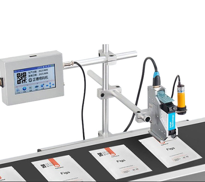 เครื่องพิมพ์รหัส QR อัตโนมัติ รุ่นออนไลน์ สำหรับบรรจุภัณฑ์ กระดาษกล่อง ขนาดกะทัดรัด