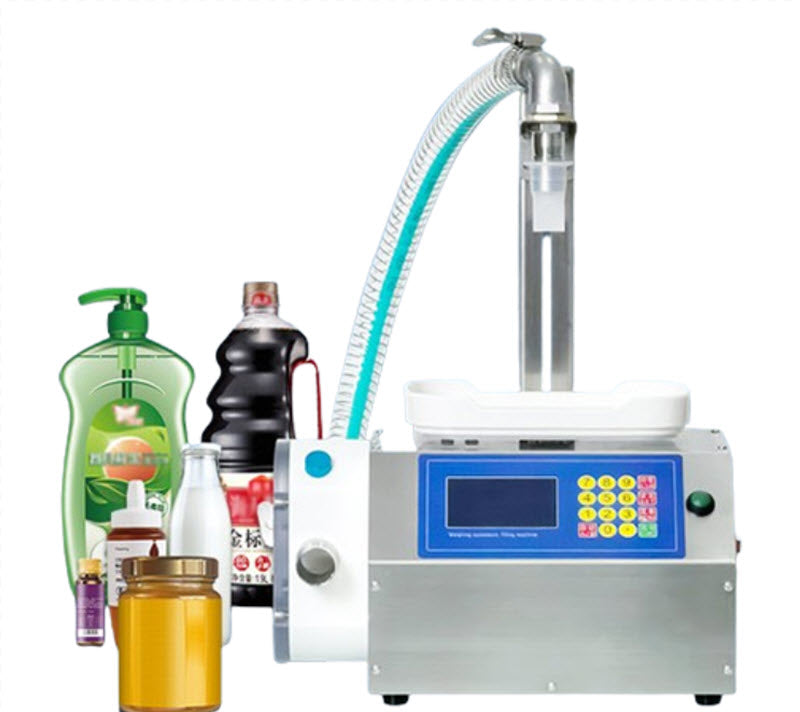 เครื่องบรรจุของเหลวเหนียวอัตโนมัติ รุ่นสำหรับน้ำผึ้ง งา ซอสมะเขือเทศ ขนาดกะทัดรัด