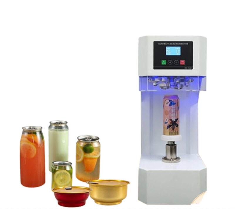 เครื่องปิดฝาอัตโนมัติ สำหรับขวดพลาสติกและกระป๋องเหล็ก ขนาดกะทัดรัด ใช้งานง่าย