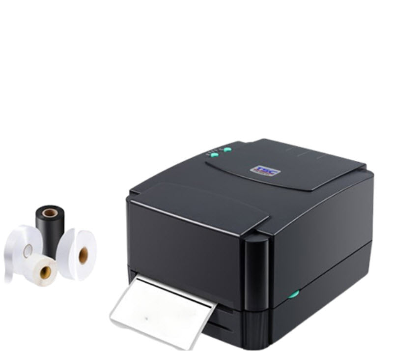 เครื่องพิมพ์ฉลาก TSC TTP244Pro/342Pro พร้อมกระดาษฉลากกาวร้อน ขนาด 100 มม. สำหรับบาร์โค้ดและ QR Code