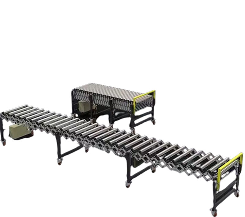 สายพานลำเลียงลูกกลิ้งพลังงาน ยืดหยุ่นได้ สำหรับขนส่งของ ขนาด 1.5 เมตร - 3 เมตร