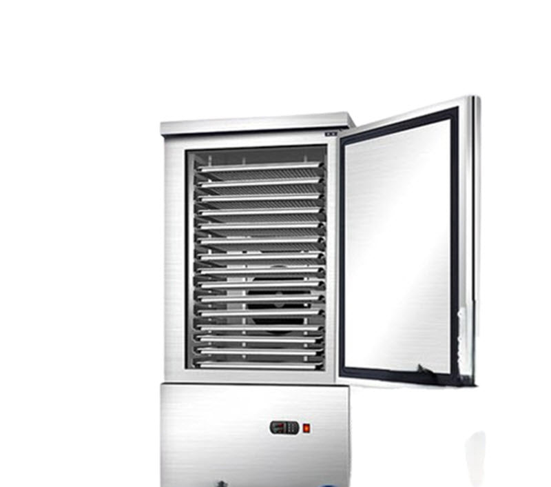 เครื่องทำความเย็นด่วนขนาดเล็ก -40°C สำหรับแช่แข็งอาหารทะเล, เกี๊ยว, ขนมจีบ