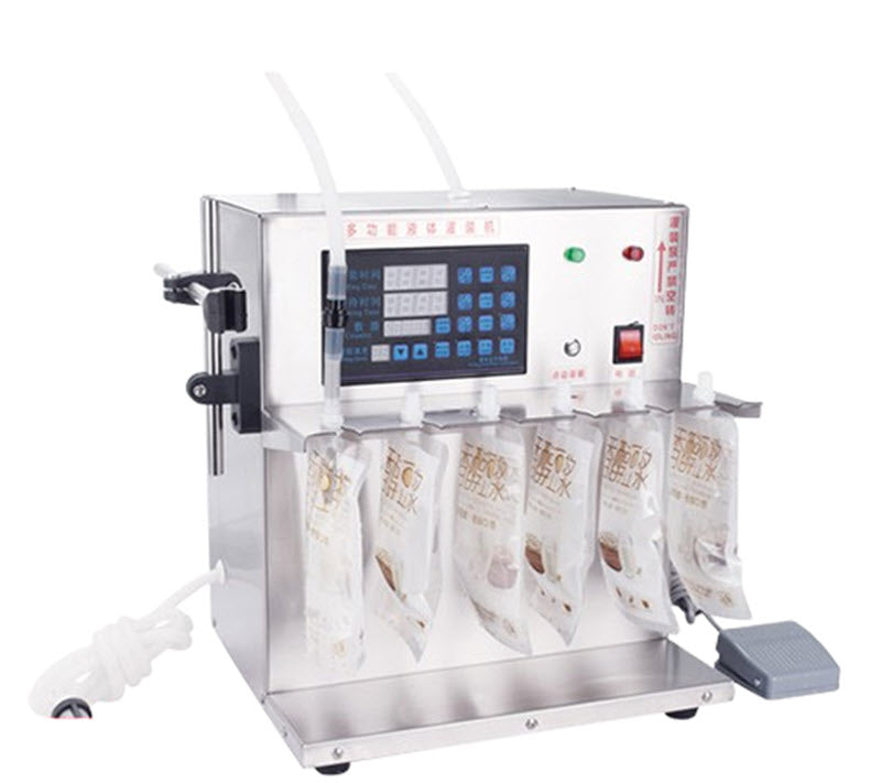 เครื่องบรรจุซอสและน้ำซุปอัตโนมัติ ขนาดเหมาะสำหรับบรรจุถุง ตั้งโต๊ะ ใช้งานง่าย