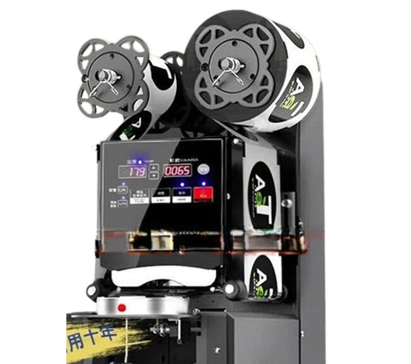 เครื่องปิดผนึกถ้วยกระดาษอัตโนมัติ รุ่นสำหรับร้านชานม ใช้งานง่าย ปิดผนึกได้ด้วยน้ำร้อน