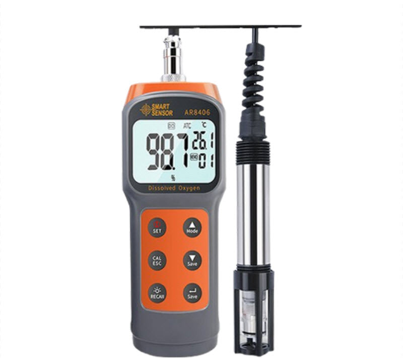 เครื่องวัดออกซิเจนละลายในน้ำแบบพกพา สำหรับฟาร์มปลา ใช้งานง่าย น้ำหนักเบา