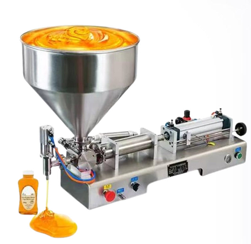 เครื่องบรรจุของเหลวอัตโนมัติสำหรับน้ำผึ้ง ซอสหอยนางรม ขนาดกะทัดรัด พลังงานลม