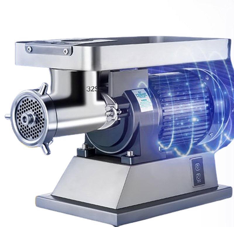 เครื่องบดเนื้อไฟฟ้าสำหรับเชิงพาณิชย์ ขนาดใหญ่ กำลังไฟสูง สแตนเลส รุ่นทำไส้เกี๊ยว บดละเอียด