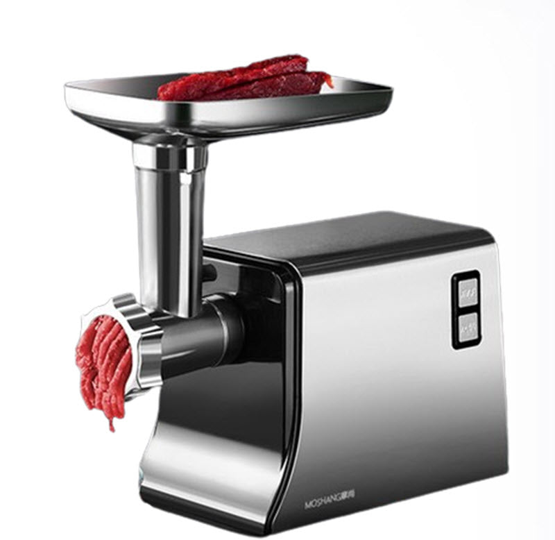 เครื่องบดเนื้อไฟฟ้า มอเตอร์ 300W สแตนเลส ขนาดเล็ก รุ่นออโต้ สำหรับทำไส้กรอก ใช้งานง่าย