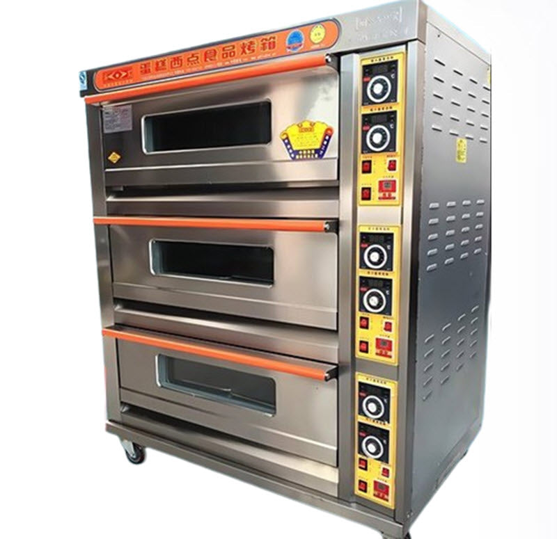 เตาอบไฟฟ้าเชิงพาณิชย์ 2 ชั้น 4 ถาด 220V สำหรับอบขนมปัง รุ่นอเนกประสงค์ 9 ถาด