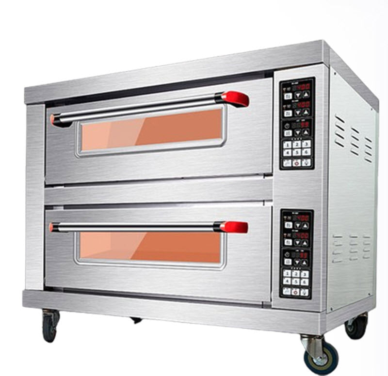 เตาอบแก๊สเชิงพาณิชย์ ขนาดใหญ่ 1-2 ชั้น สำหรับเบเกอรี่ พิซซ่า เค้ก ใช้งานหนัก