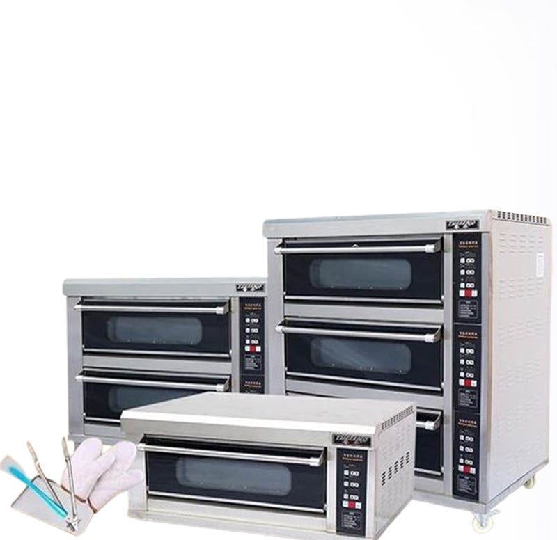 เตาอบไฟฟ้าเชิงพาณิชย์ 6 ถาด รุ่น粤丰 สำหรับอบเค้ก ขนมปัง พิซซ่า อบกรอบ 220V