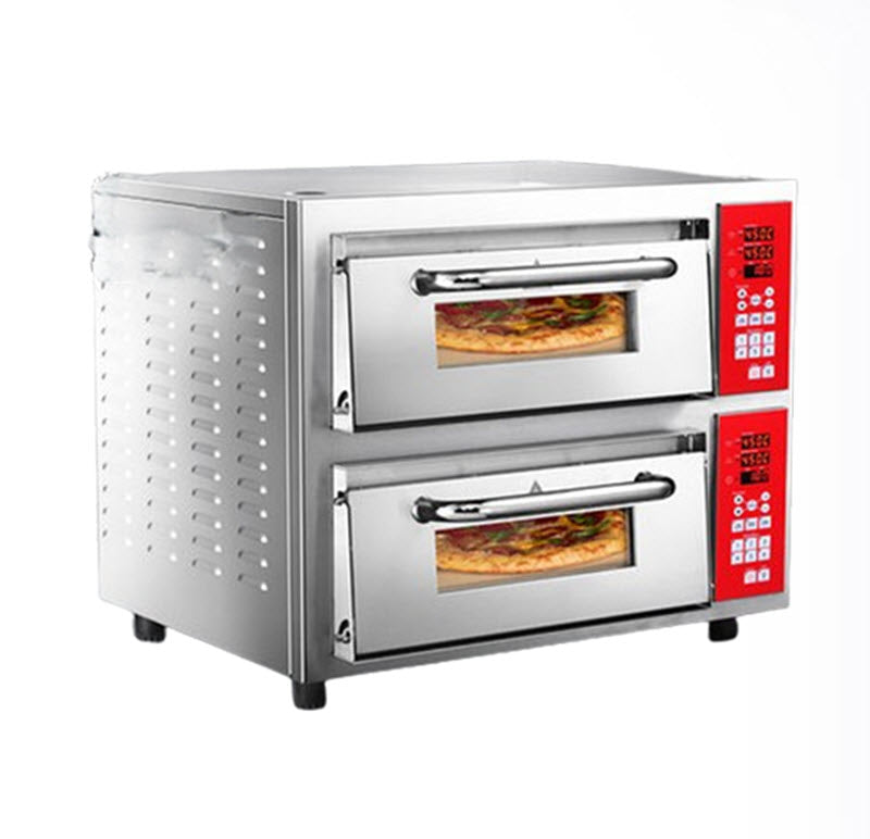 เตาอบไฟฟ้าสำหรับทำพิซซ่า ขนาด 2 ชั้น 2 ถาด เหมาะสำหรับอบขนมไส้ต่างๆ รุ่นเชิงพาณิชย์