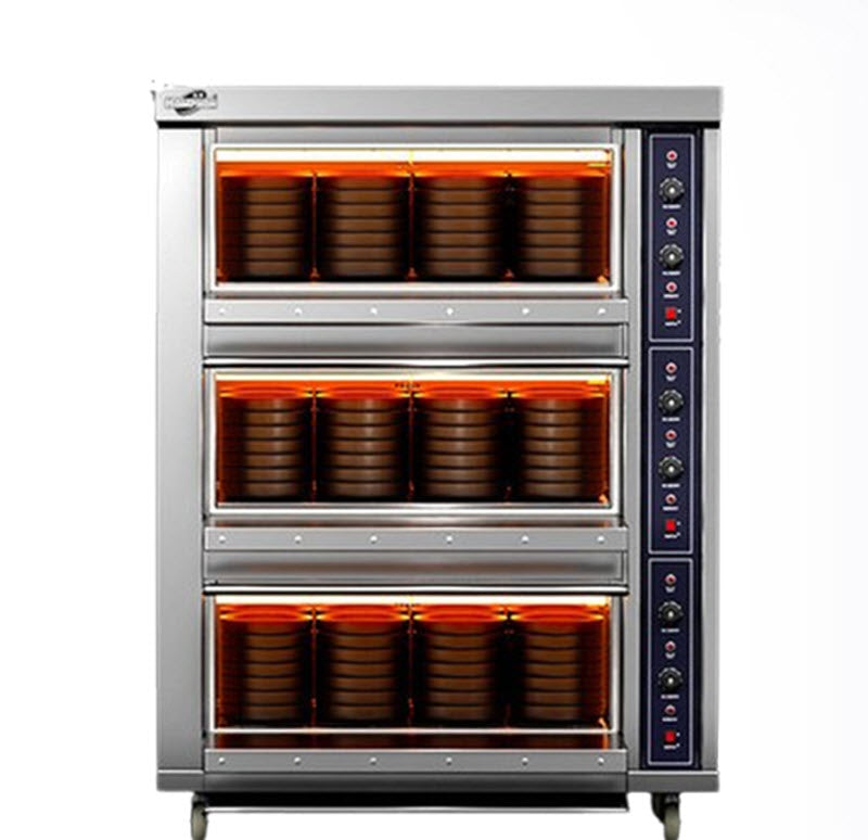 เตาอบไฟฟ้าหินก้อนใหญ่ 2 ชั้น 3 ชั้น รุ่น 泓锋 สำหรับทำข้าวอบและย่างไก่