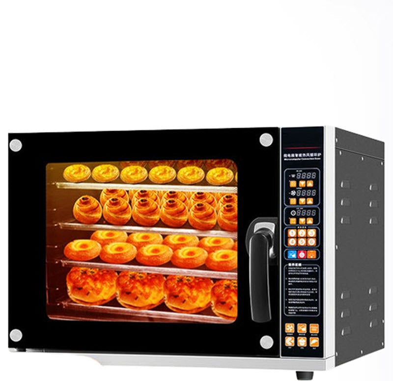 เตาอบลมร้อนเชิงพาณิชย์ 4 ชั้น ขนาดใหญ่ 2000W สำหรับอบเค้กและขนมปัง รุ่นมัลติฟังก์ชัน