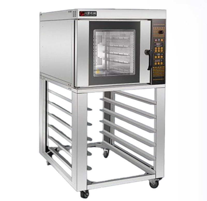 เตาอบไฟฟ้าระบบหมุนเวียน 5 ถาด รุ่น川堡 สำหรับอบขนมปังและเค้ก ขนาดใหญ่ จุได้เยอะ