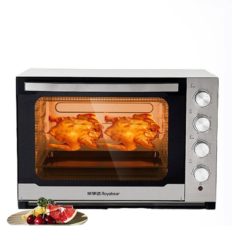 เตาอบไฟฟ้า 60L รุ่น荣事达 สำหรับอบขนมปังและทำอาหาร ใช้งานง่าย ระบบหมุนและอบลมร้อน