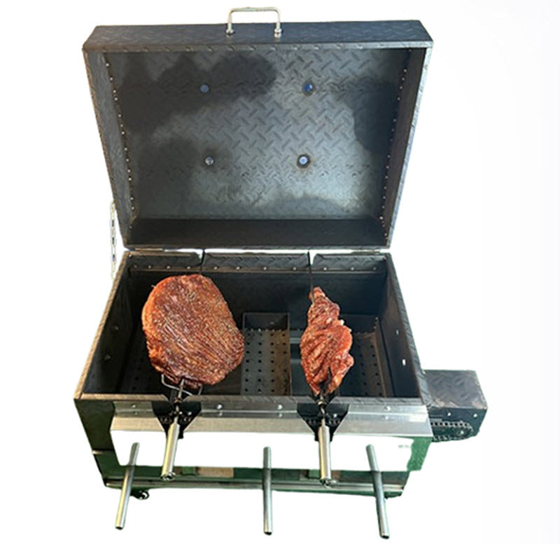 เตาย่างเนื้อแกะไฟฟ้า หมุนอัตโนมัติ ขนาดกะทัดรัด สำหรับย่างไก่ เป็ด แกะ รุ่นใหม่ พร้อมฝาปิด