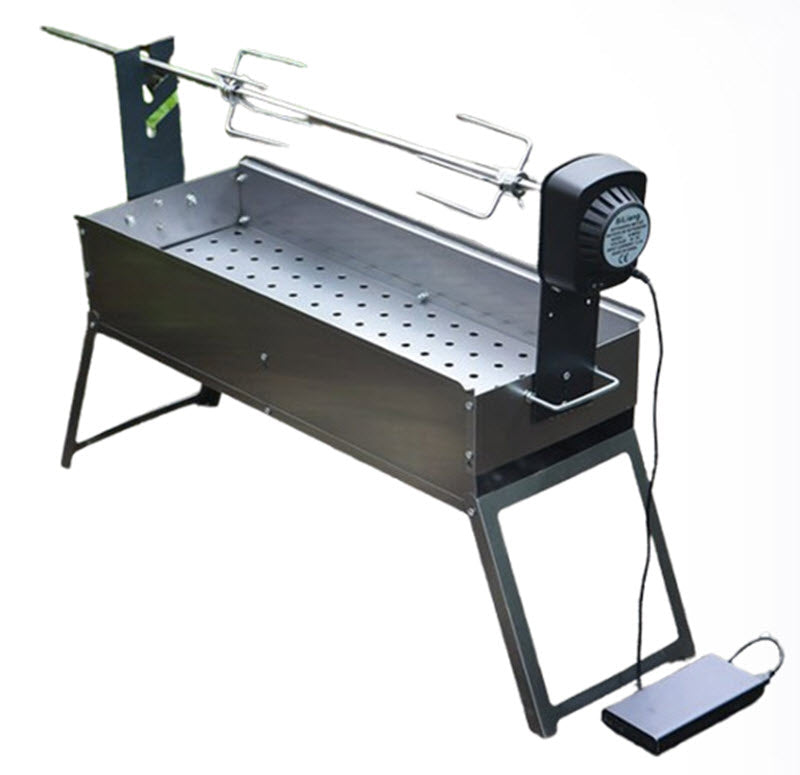 เตาย่างบาร์บีคิวกลางแจ้ง รุ่นหมุนอัตโนมัติ ขนาดใหญ่ สำหรับย่างเนื้อแกะและไก่ ไฟถ่าน