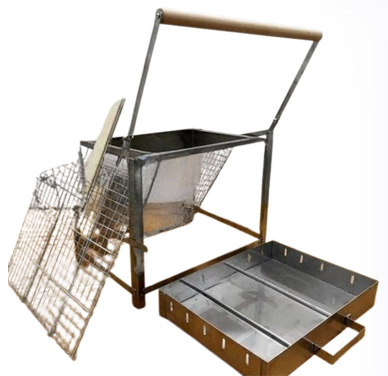 เตาย่างบาร์บีคิวสแตนเลส รุ่นพับได้ หมุนได้ สำหรับแคมป์ปิ้ง ย่างปลา ไก่ แกะ ใหม่!