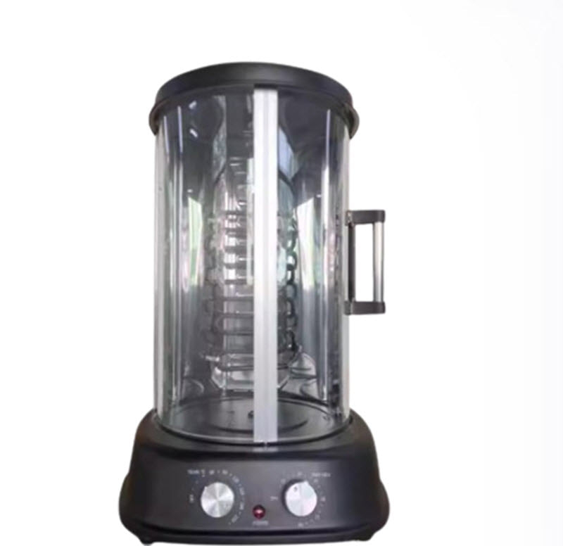 เตาอบหมูย่างไร้ควัน รุ่นหมุนได้ ขนาดพกพาสำหรับขายและใช้ในบ้าน พร้อมประตูกระจก