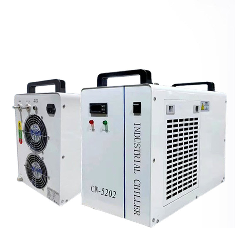 เครื่องทำความเย็นน้ำอุตสาหกรรมขนาดเล็ก รุ่น 5200 สำหรับเลเซอร์และแกะสลัก ระบบหมุนเวียนน้ำ