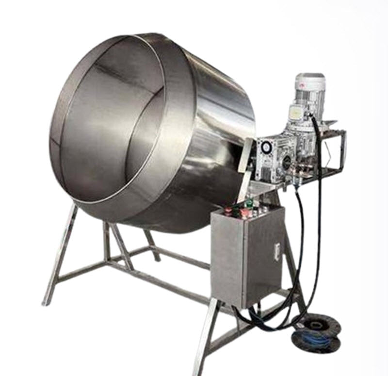 เครื่องเคลือบอัลมอนด์อัตโนมัติ สแตนเลส รุ่นใหม่ ขนาดกะทัดรัด สำหรับเคลือบช็อกโกแลต